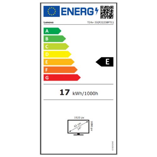 Monitor LENOVO ThinkVision T24v-30 60,45cm (23,8") FHD IPS 75Hz DP/HDMI/VGA zvočniki