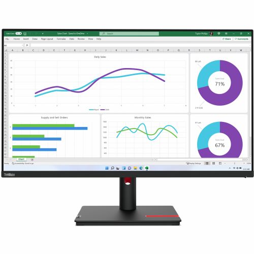 Monitor Lenovo ThinkVision T32h-30, 80,1 cm (31,5), 2560 x 1440 (WQHD), IPS, 350 cd/m2, 16 : 9, 4 ms, 60 Hz, HDMI, DP, USB-C, pivot, črn