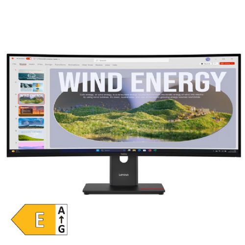 Monitor Lenovo ThinkVision T34WD-40 86,36 cm (34,0"), LED 21:9 3440x1440 300 cd/m2 4ms 3M:1 1xUSB-C 1xHDMI 1xDP 3000:1 48 Hz 99 sRGB black