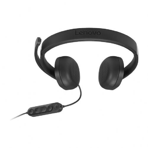Lenovo 5000 Teams Headset, wired, USB-C, binaural, noise-canceling microphone, Teams button