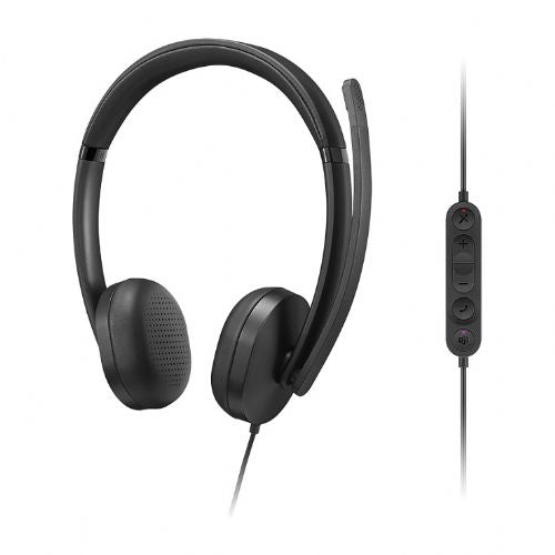 Lenovo 5000 Teams Headset, wired, USB-C, binaural, noise-canceling microphone, Teams button