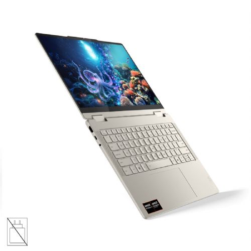 Prenosnik LENOVO Yoga 7 2-v-1 , AMD Ryzen AI 5 340, 14-palčni WUXGA OLED z večdotikovnim zaslonom (MT), 24 GB RAM, 1 TB, integrirana grafika (UMA), Windows 11 Home (W11H), Seashell, 3-letna garancija, brez napajalnika