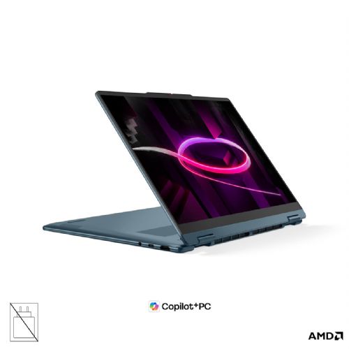 LENOVO Yoga 7 2-v-1 prenosnik, AMD Ryzen AI 7 445, 14" WUXGA OLED večdotikni zaslon, 32 GB RAM, 1 TB SSD, integrirana grafika (UMA), Windows 11 Home, barva tidal teal, 2-letna garancija, brez napajalnika
