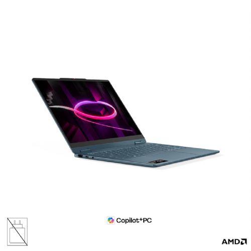 LENOVO Yoga 7 2-v-1 prenosnik, AMD Ryzen AI 7 445, 14" WUXGA OLED večdotikni zaslon, 32 GB RAM, 1 TB SSD, integrirana grafika (UMA), Windows 11 Home, barva tidal teal, 2-letna garancija, brez napajalnika
