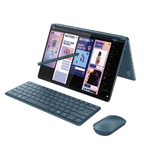 Prenosnik Lenovo Yoga Book 9 13, Intel Ultra 7-155U/32 GB/SSD 1 TB NVMe/33,8 cm (13,3"), 2,8K, OLED, 400 niti, Touch/Win11Pro, moder (83FF002TRM)