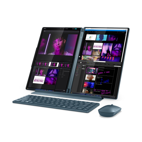 Prenosnik Lenovo Yoga Book 9 Intel Ultra 7-255H/32GB/SSD 1TB NVMe/2x 33,8 cm (13,3") 2.8K OLED 120Hz MT/UMA/Win11Home, Tidal Teal (83KJ0008RM)