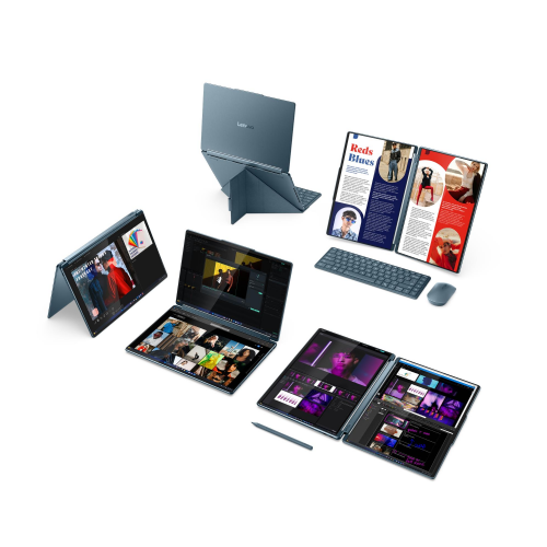 Prenosnik Lenovo Yoga Book 9 Intel Ultra 7-255H/32GB/SSD 1TB NVMe/2x 33,8 cm (13,3") 2.8K OLED 120Hz MT/UMA/Win11Home, Tidal Teal (83KJ0008RM)