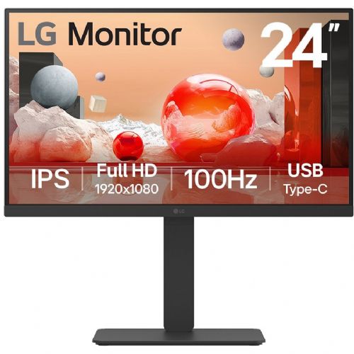 Monitor LG 24BA750-B 60,5 cm (23,8"), (FHD), 1920 x 1080 (FHD), IPS, 250 cd/m2, 100Hz, HDMI DP DaisyChain IPS črn 16:9