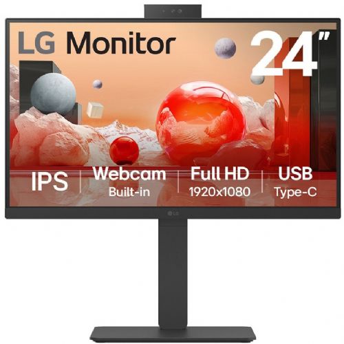 Monitor LG 24BA850-B 60,5 cm (23,8"), 1920x1080 (FHD), IPS, 250 cd/m2, HDMI DP DaisyChain IPS črn 16:9