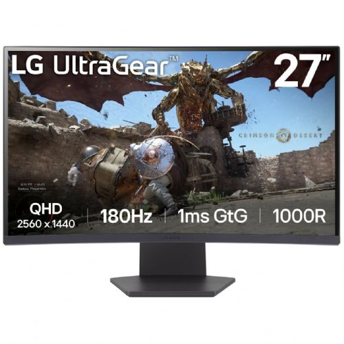 Monitor LG 27GS60QX-B UltraGear 68,6 cm (27"), 2560 x 1440 (WQHD), IPS, 300 cd/m2, 1ms, 180 Hz, HDMI DP