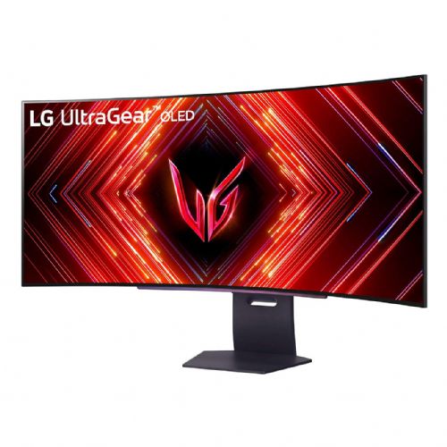 Monitor LG UltraGear 45GS95QX-B, 45" ukrivljen OLED, 240 Hz, QHD 3440x1440, 0,03 ms, HDR True Black 400, G-SYNC/FreeSync