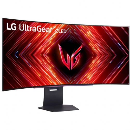 Monitor LG UltraGear 45GS95QX-B, 45" ukrivljen OLED, 240 Hz, QHD 3440x1440, 0,03 ms, HDR True Black 400, G-SYNC/FreeSync