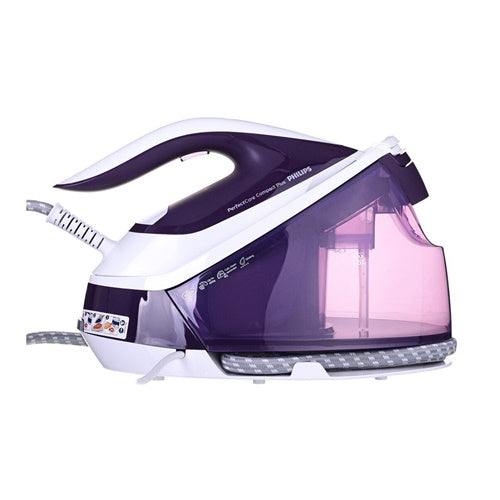 Philips PerfectCare Compact Plus GC7933/30 ironing station, 2400W, 1500 ml tank, steam 120 g/min, additional steam burst 450 g/min, pink/white
