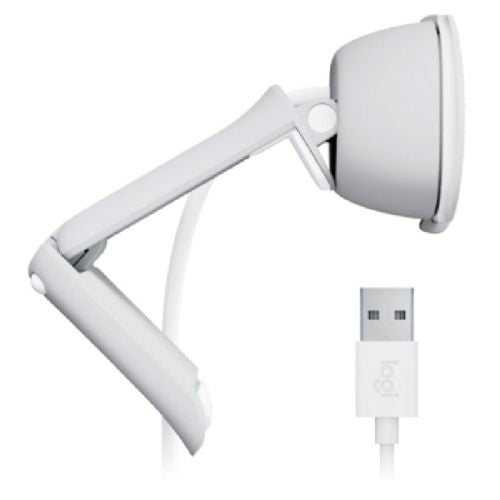 Spletna kamera Logitech Brio 100, 1080p, USB, bela