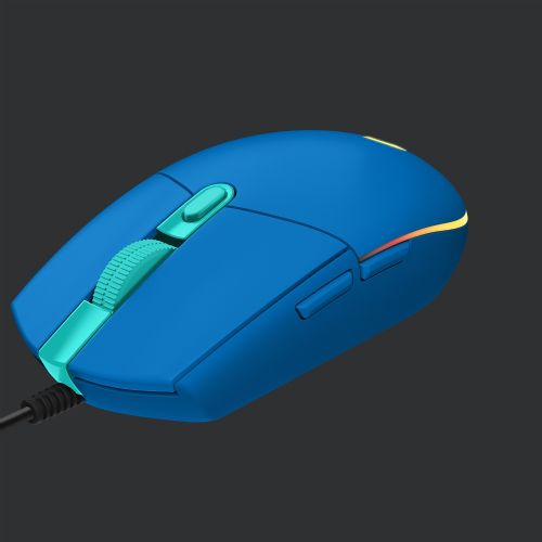 Modra igralna miška Logitech G203 LIGHTSYNC, modra