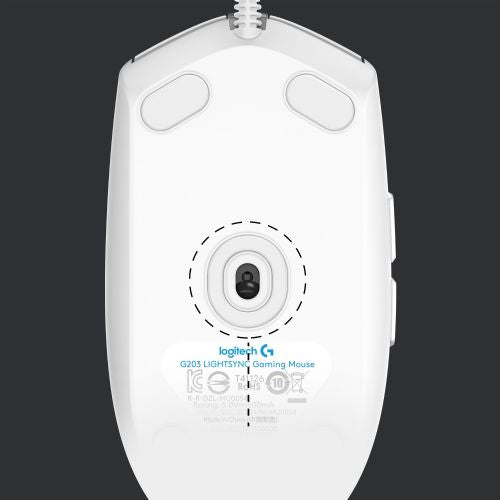 Miška Logitech G203 LIGHTSYNC, bela