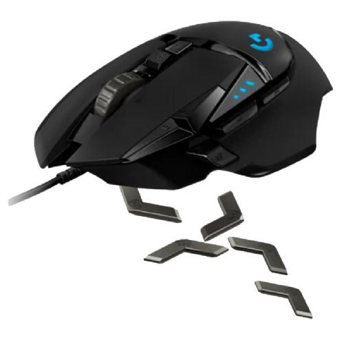 Gaming miška Logitech G502 HERO, žična, HERO 25K senzor, 25.600 DPI, LIGHTSYNC RGB, črna