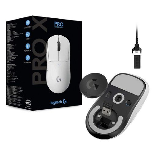 Optična brezžična miška Logitech G Pro X Superlight, gaming, senzor, bela