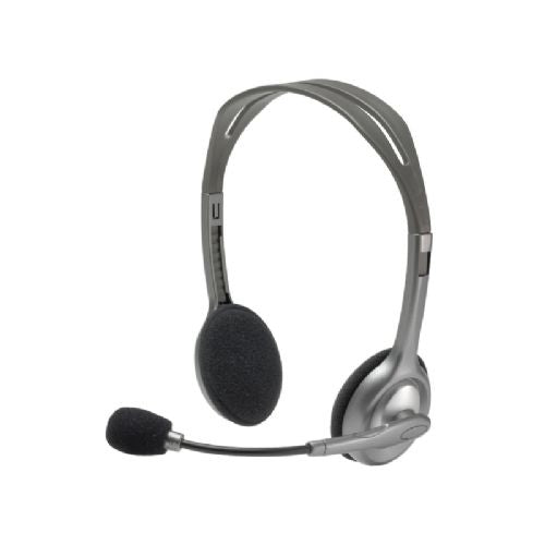Slušalke z mikrofonom Logitech H110 sive