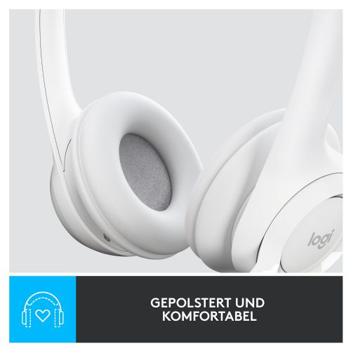 Slušalke LOGITECH H390 za ušesne žične USB-A umazano bele barve