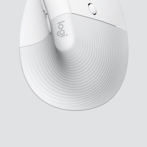 Miška, vertikalna Logitech Lift for Business, ergonomska, 6 gumbov, brezžični Bluetooth 2,4 GHz Bolt USB sprejemnik, umazano bel
