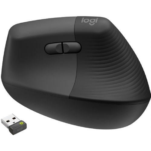 Brezžična miška Logitech Lift Vertical for Business - Grafitna