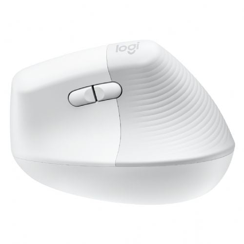 Miška Logitech Lift for Mac Vertikalna miška, ergonomska optična 6 gumbov, brezžična povezava Bluetooth Bolt USB sprejemnik umazano bel