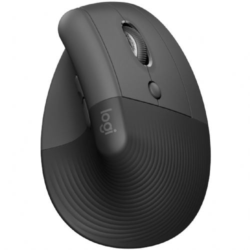 Miška Logitech Lift Vertical, za desničarje, brezžična, črna