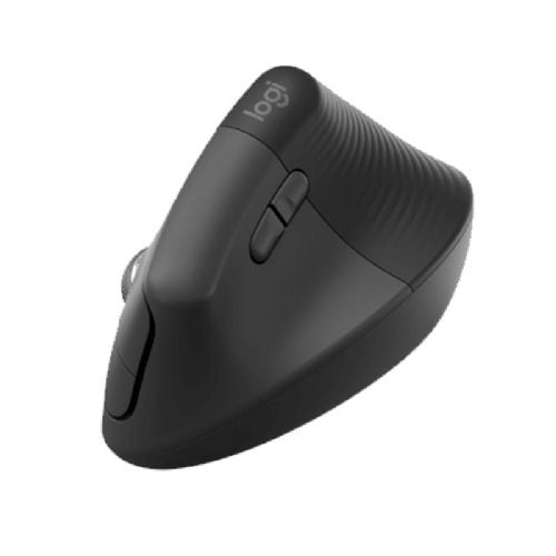 LOGITECH Lift vertical ergonomična brezžična optična črna miška