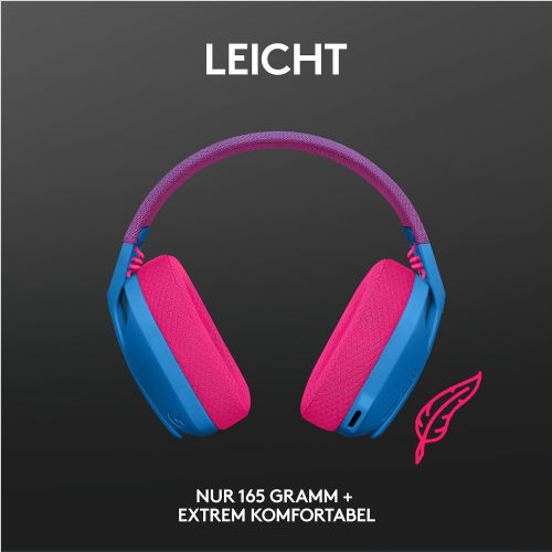 Slušalke LOGITECH Lightspeed G435, polne velikosti, Bluetooth / 2,4 GHz, brezžične, modre, Discord certifikat