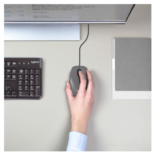 Logitech M100 mouse, USB, black