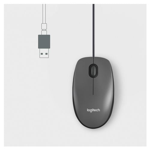 Logitech M100 mouse, USB, black