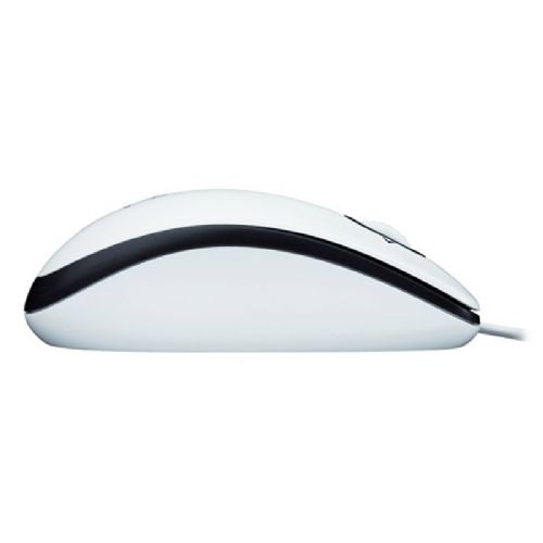 Logitech M100 wired optical mouse, white, double-sided, USB, for right-handed and left-handed users