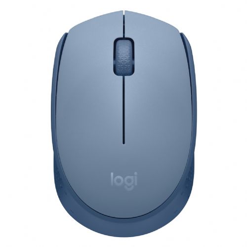 Miška Logitech M171 Miška desni in levi optični 3 gumbi brezžični 2,4 GHz USB brezžični sprejemnik modra/siva