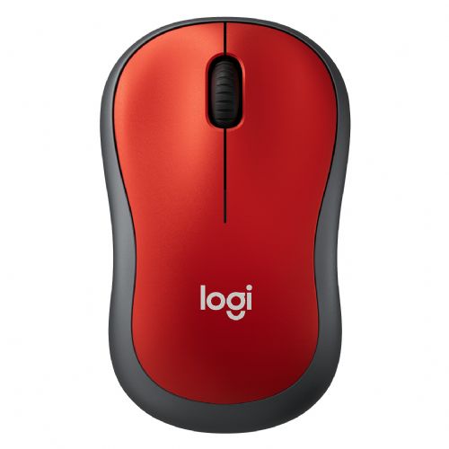 Miška Logitech M185 Wireless rdeča