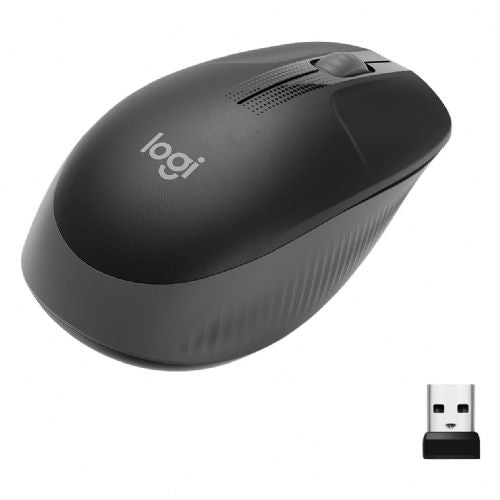 Logitech M190 brezžična optična črna