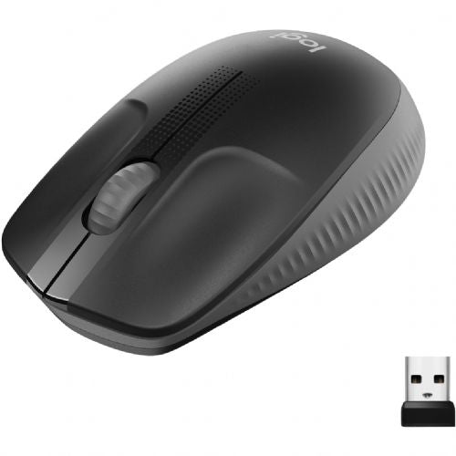 Logitech M190 brezžična optična črna