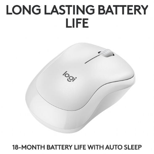 Logitech M240 Silent Mouse desni in levi optični 3 gumbi brezžična Bluetooth umazano bela