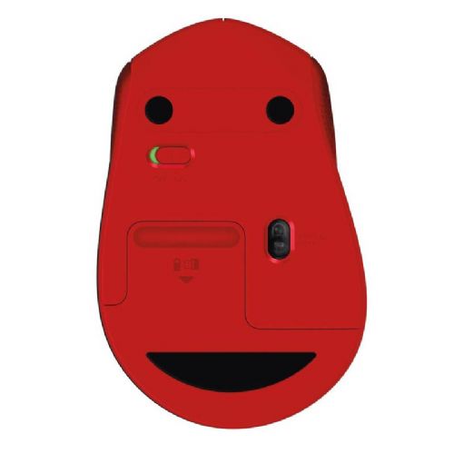 Brezžična optična miška Logitech M330 Silent Plus (rdeča)