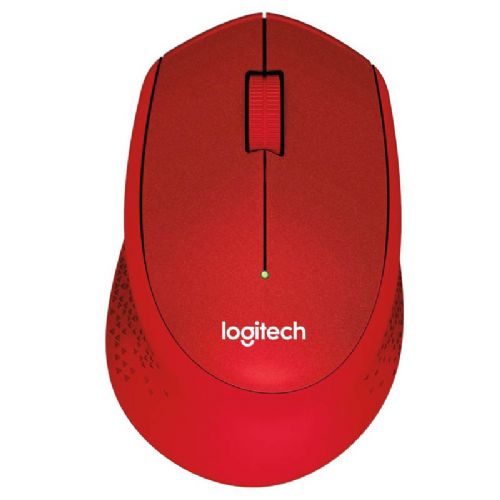 Brezžična optična miška Logitech M330 Silent Plus (rdeča)