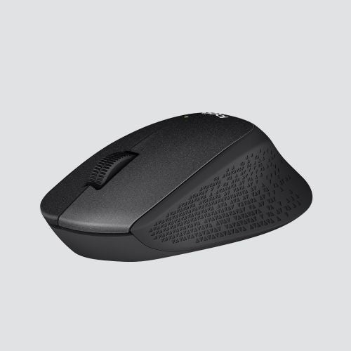 Miška Logitech M330 Silent Plus, brezžična, črna