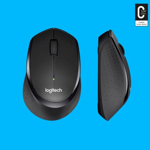Miška Logitech M330 Silent Plus, brezžična, črna