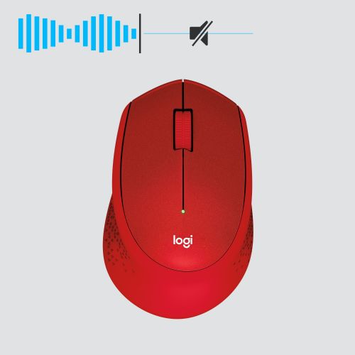 Miška Logitech M330 SILENT PLUS brezžični Rot