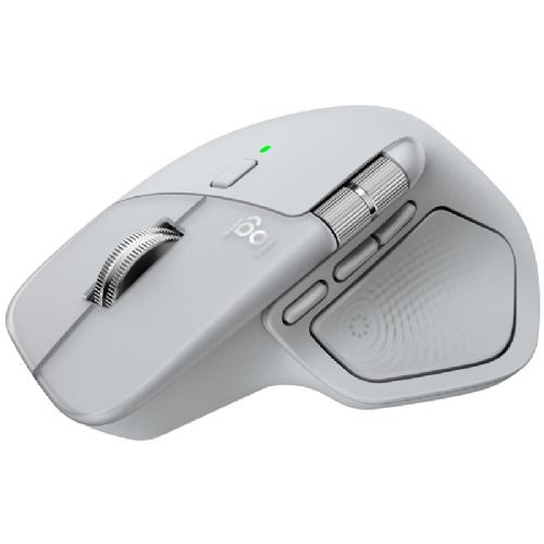 Miška Logitech MX Master 4 brezžična Bluetooth, Darkfield laser 8000 DPI, tiho klikanje, MagSpeed kolesce, svetlo siva