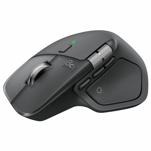Miška Logitech MX Master 4 grafitna, Bluetooth in Logi Bolt, lasersko sledenje 8000 dpi, podpora Windows/macOS/Linux/ChromeOS/iPadOS/Android, polnilna baterija
