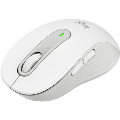 Brezžična miška Logitech Signature M650 for Business Mouse Bluetooth 2,4 GHz Bolt USB sprejemnik umazano bela