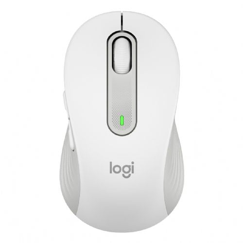 Brezžična miška Logitech Signature M650 for Business Mouse Bluetooth 2,4 GHz Bolt USB sprejemnik umazano bela