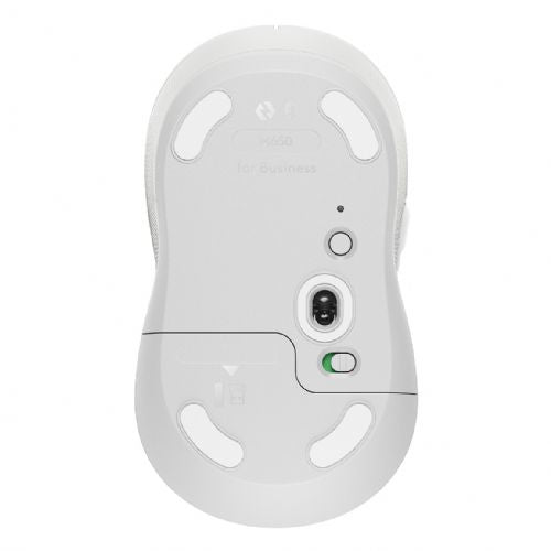 Brezžična miška Logitech Signature M650 for Business Mouse Bluetooth 2,4 GHz Bolt USB sprejemnik umazano bela