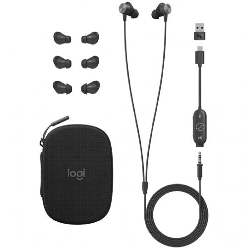 Slušalke Logitech Zone Wired Earbuds UC - GRAPHITE - EMEA