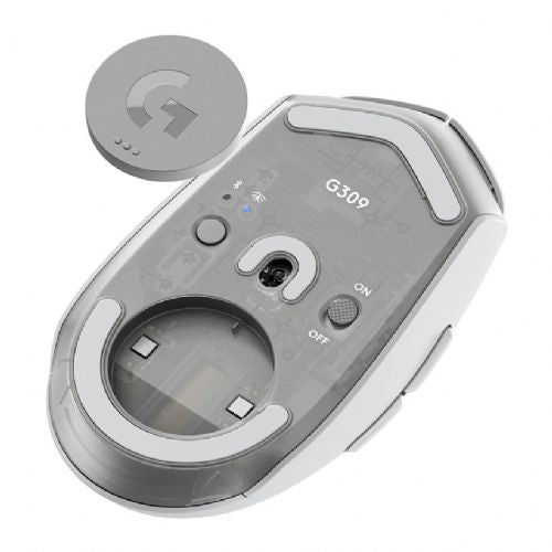 Miška Logitech G309 LIGHTSPEED, bela
